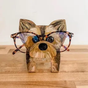 Handmade Glasses Stand Lovely Yorkie