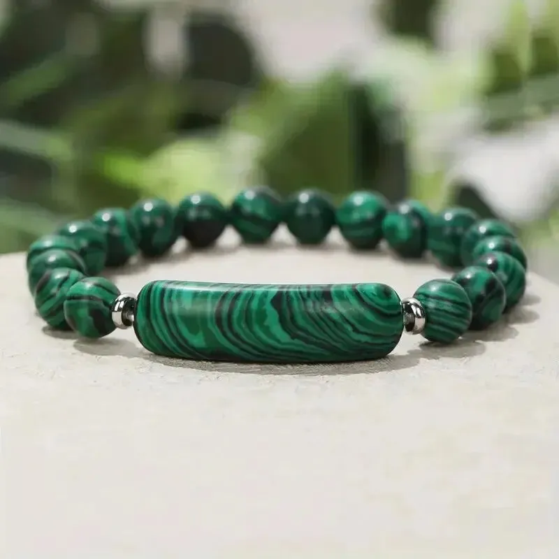 Handmade Turquoise Malachite Healing Gemstone Bracelet