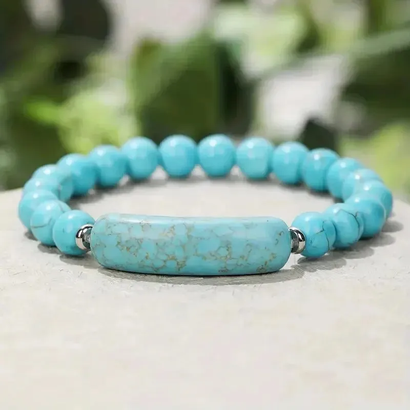 Handmade Turquoise Malachite Healing Gemstone Bracelet