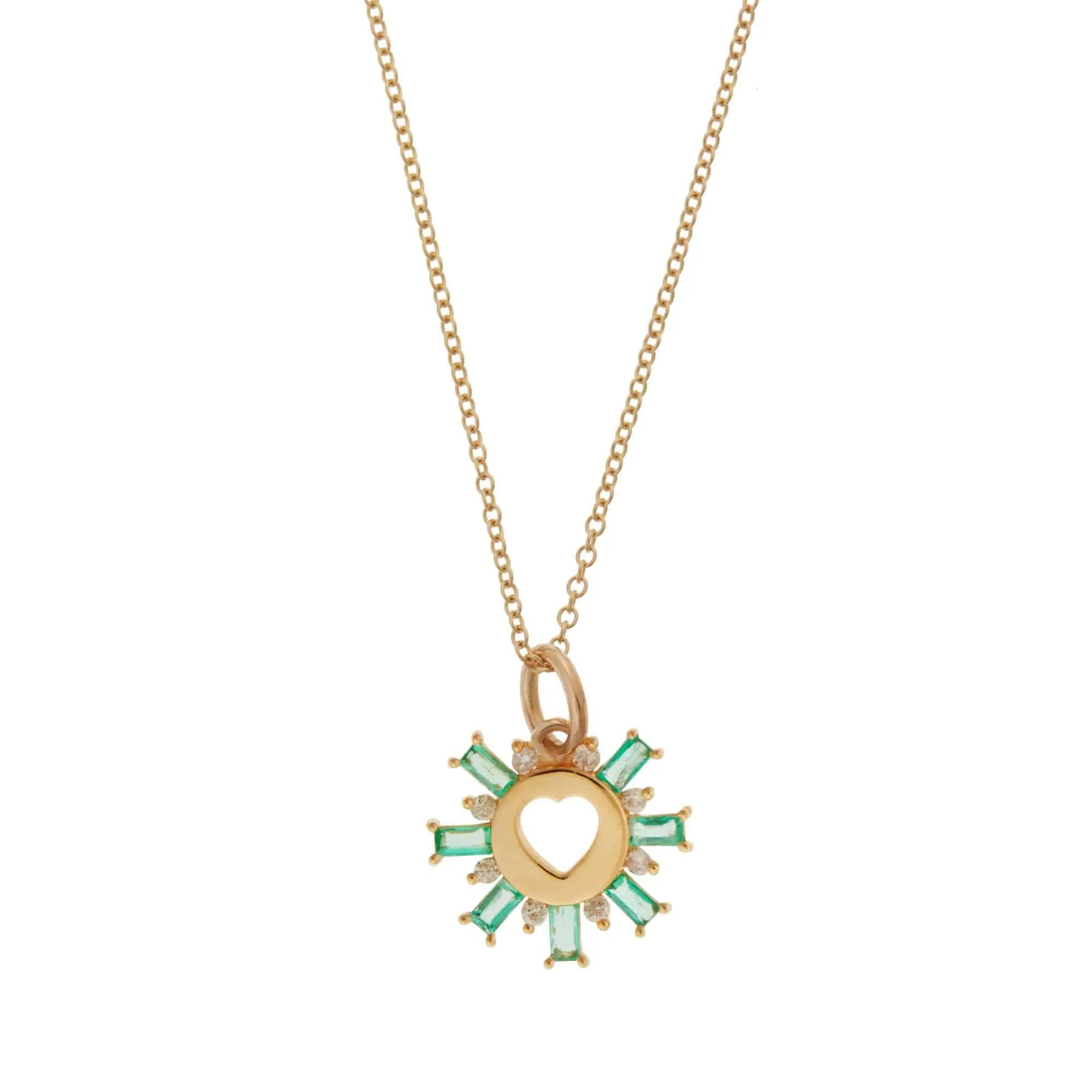 Heartburst Emerald Pendant