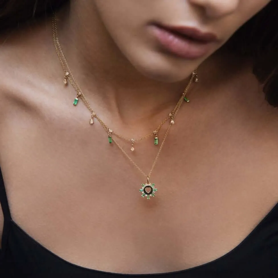 Heartburst Emerald Pendant