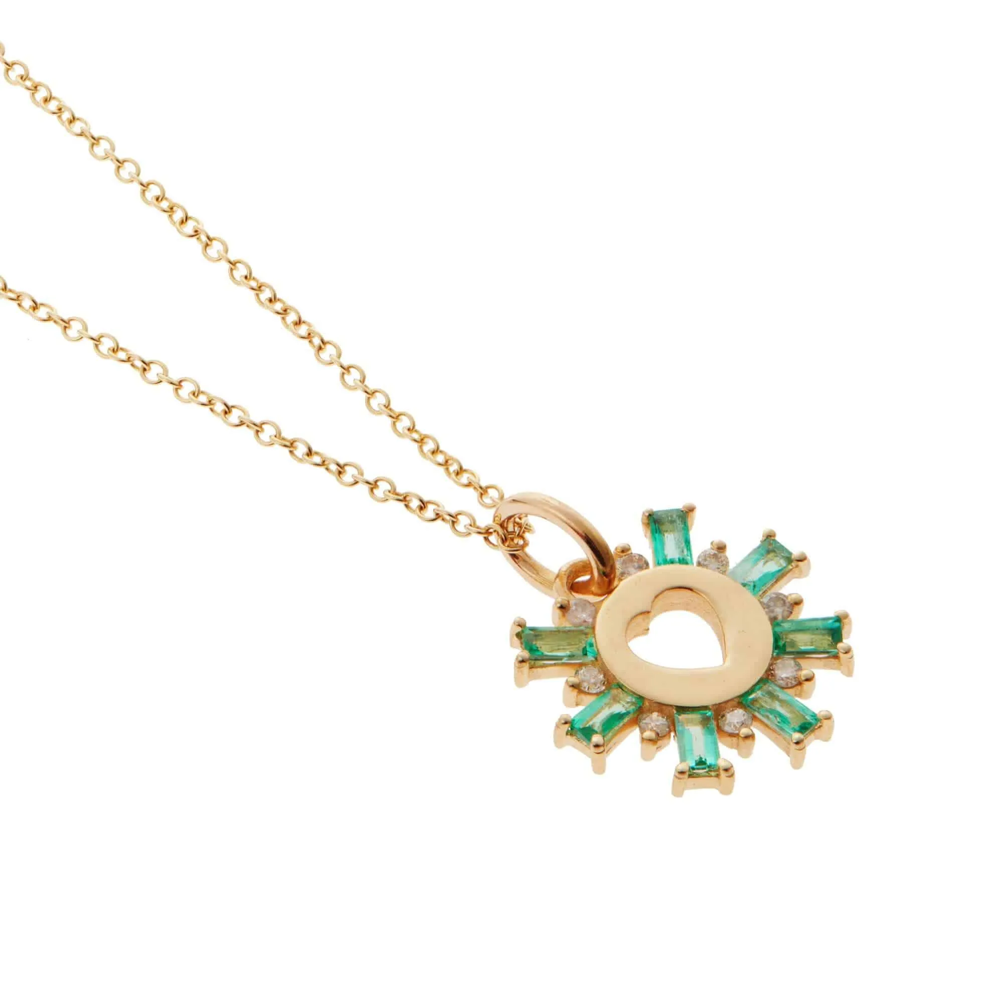 Heartburst Emerald Pendant