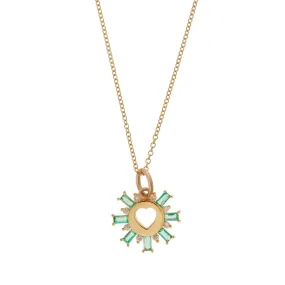 Heartburst Emerald Pendant