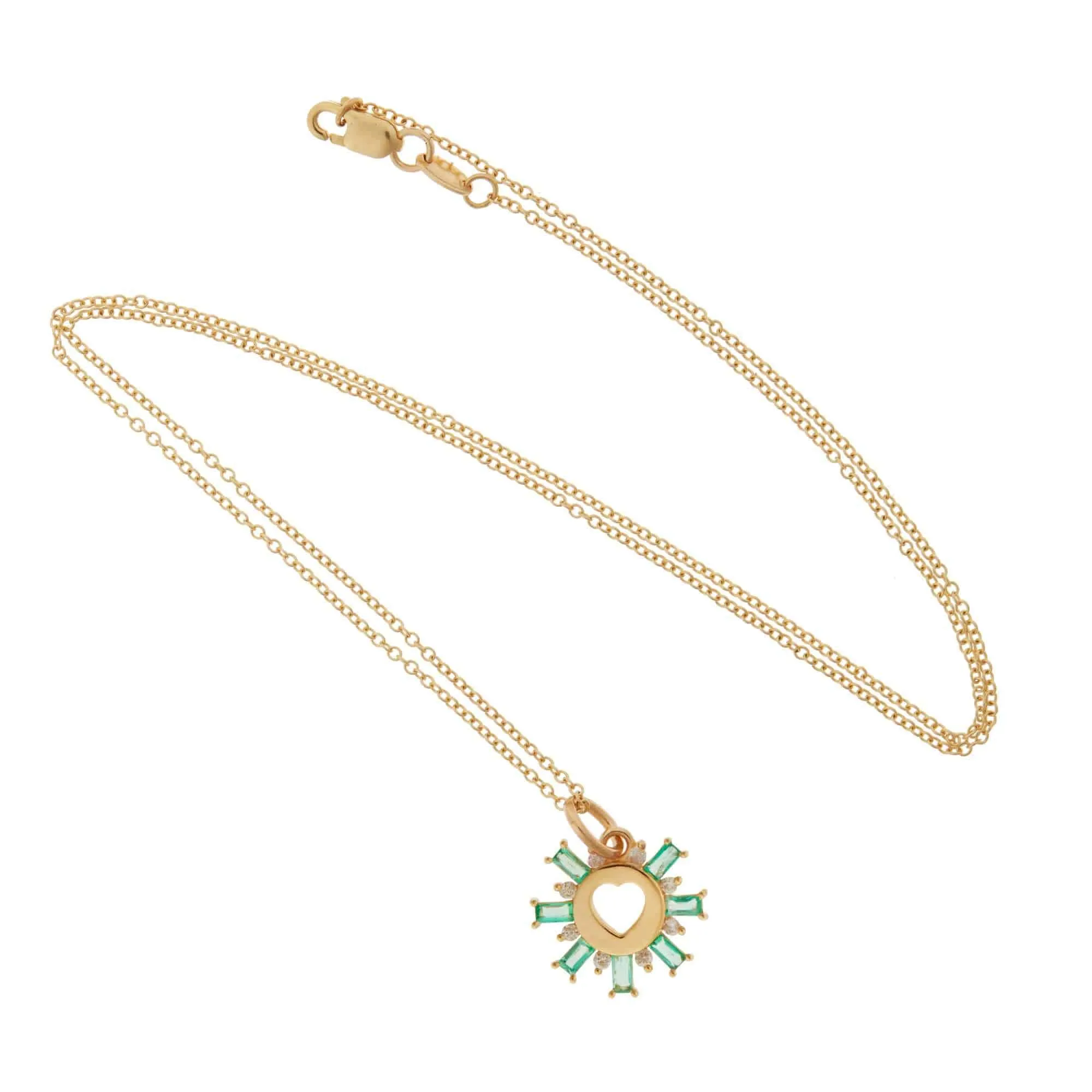 Heartburst Emerald Pendant