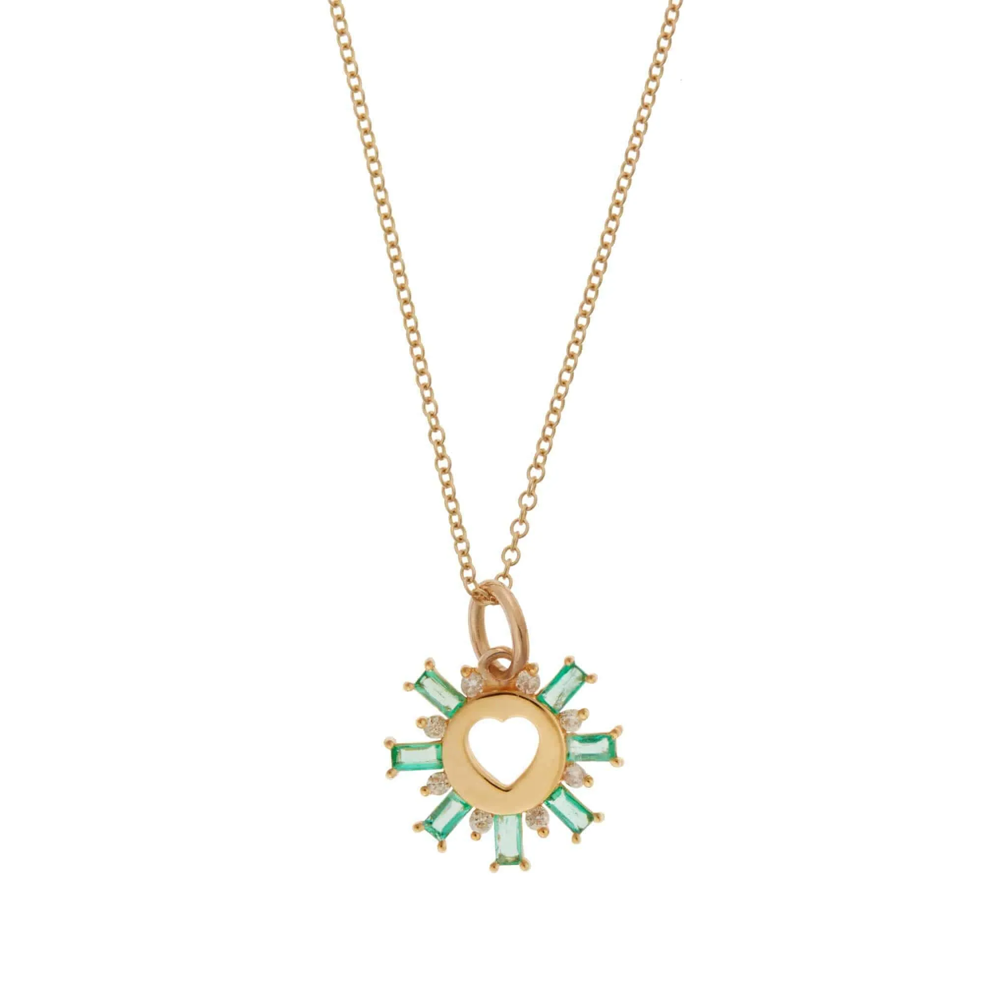 Heartburst Emerald Pendant