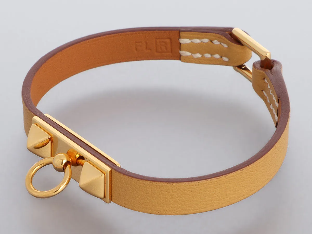 Hermès Yellow Swift Micro Rivale Bracelet