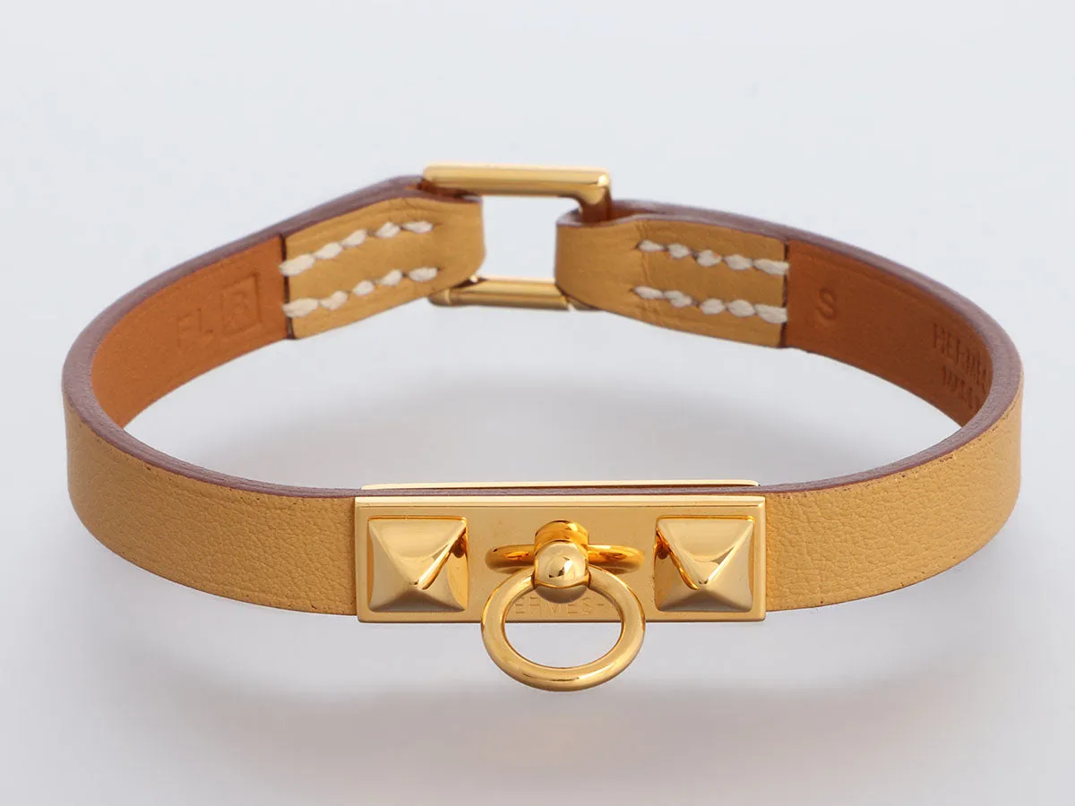 Hermès Yellow Swift Micro Rivale Bracelet
