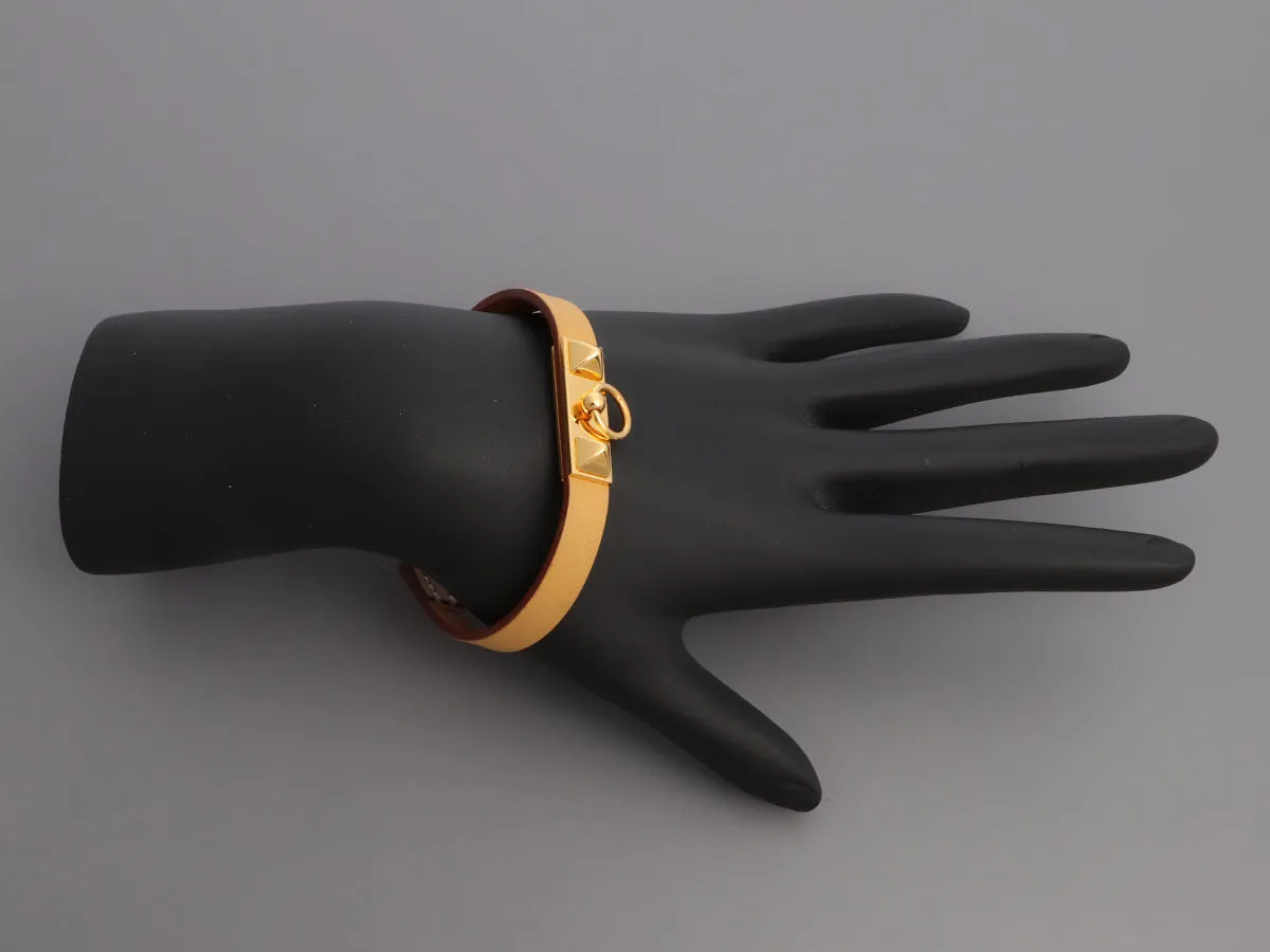 Hermès Yellow Swift Micro Rivale Bracelet