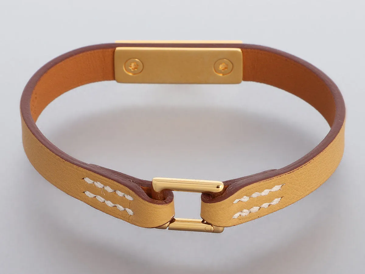Hermès Yellow Swift Micro Rivale Bracelet