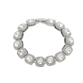 Hip-Hop Style, Simple Geometric Square Diamond Bracelet