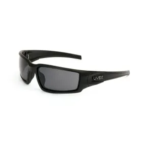 Honeywell Uvex S2941HS Hypershock Matte Black Safety Glasses with Gray Hydroshield Anti-Fog Coating Lens, One Size, Box of 10