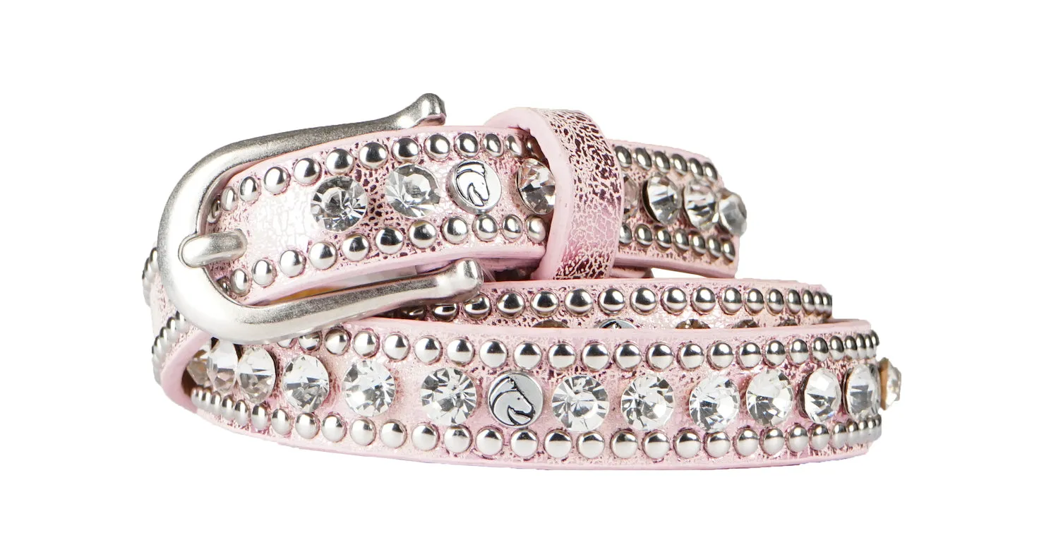Horka Leather and Crystal Belt