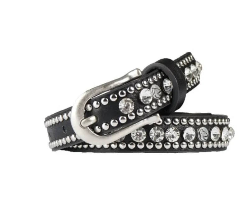 Horka Leather and Crystal Belt