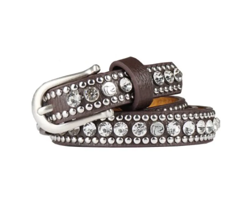 Horka Leather and Crystal Belt