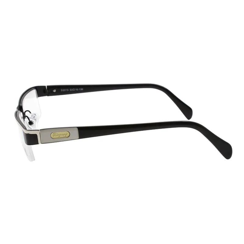 Hotochki Men's Semi Rim Stainless Steel Alloy Frame Reading Glasses D2015