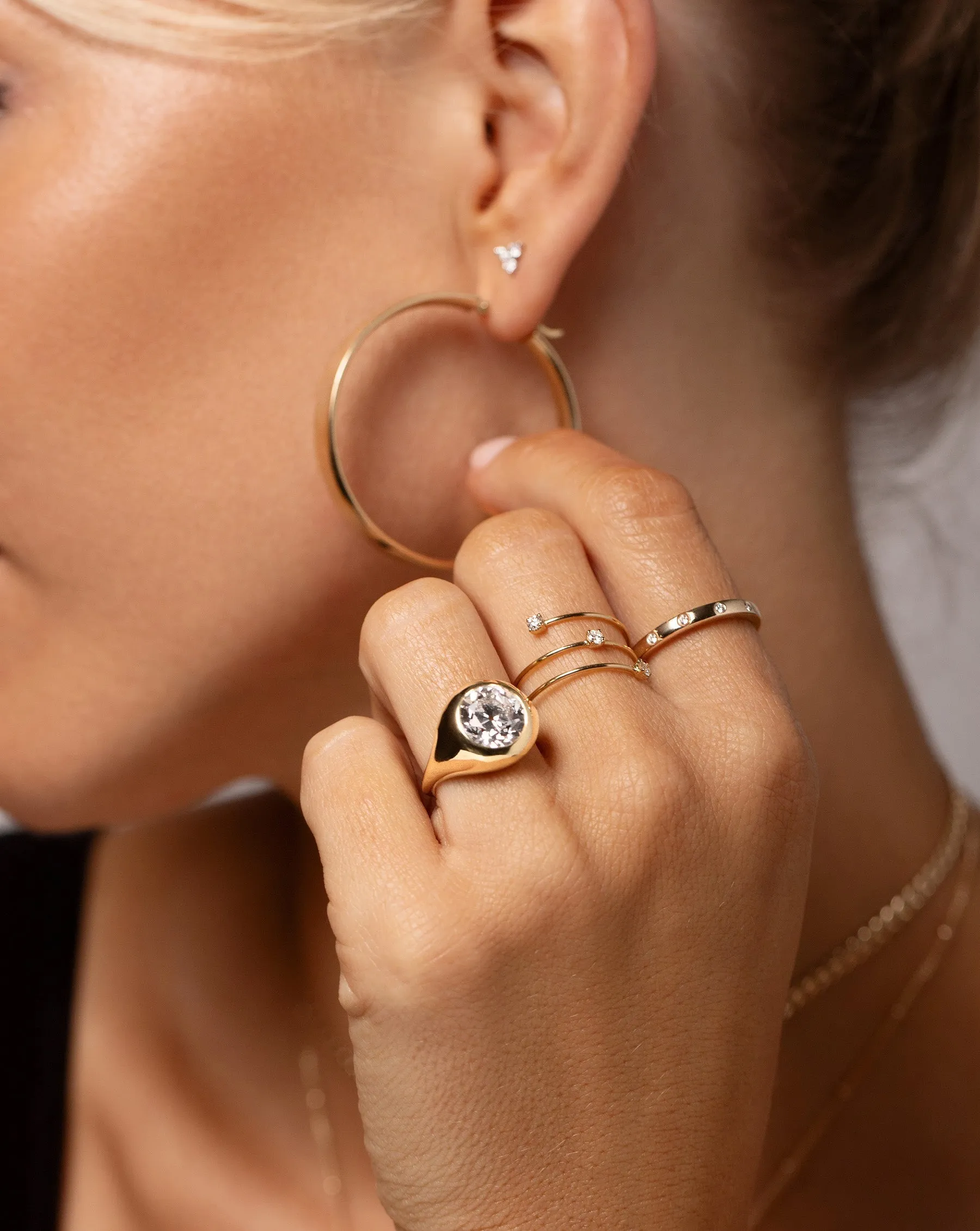 Inlay Diamond Ring