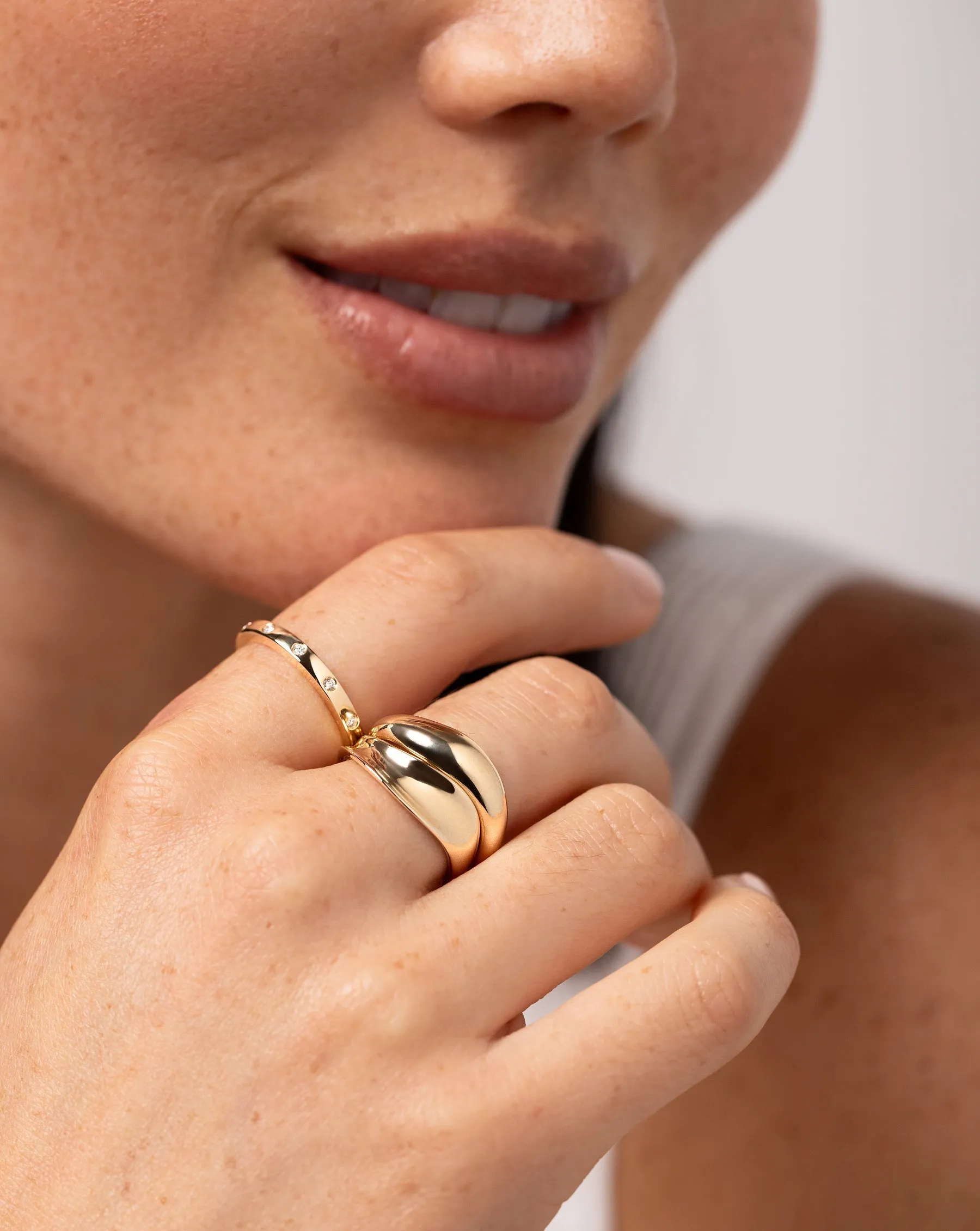 Inlay Diamond Ring