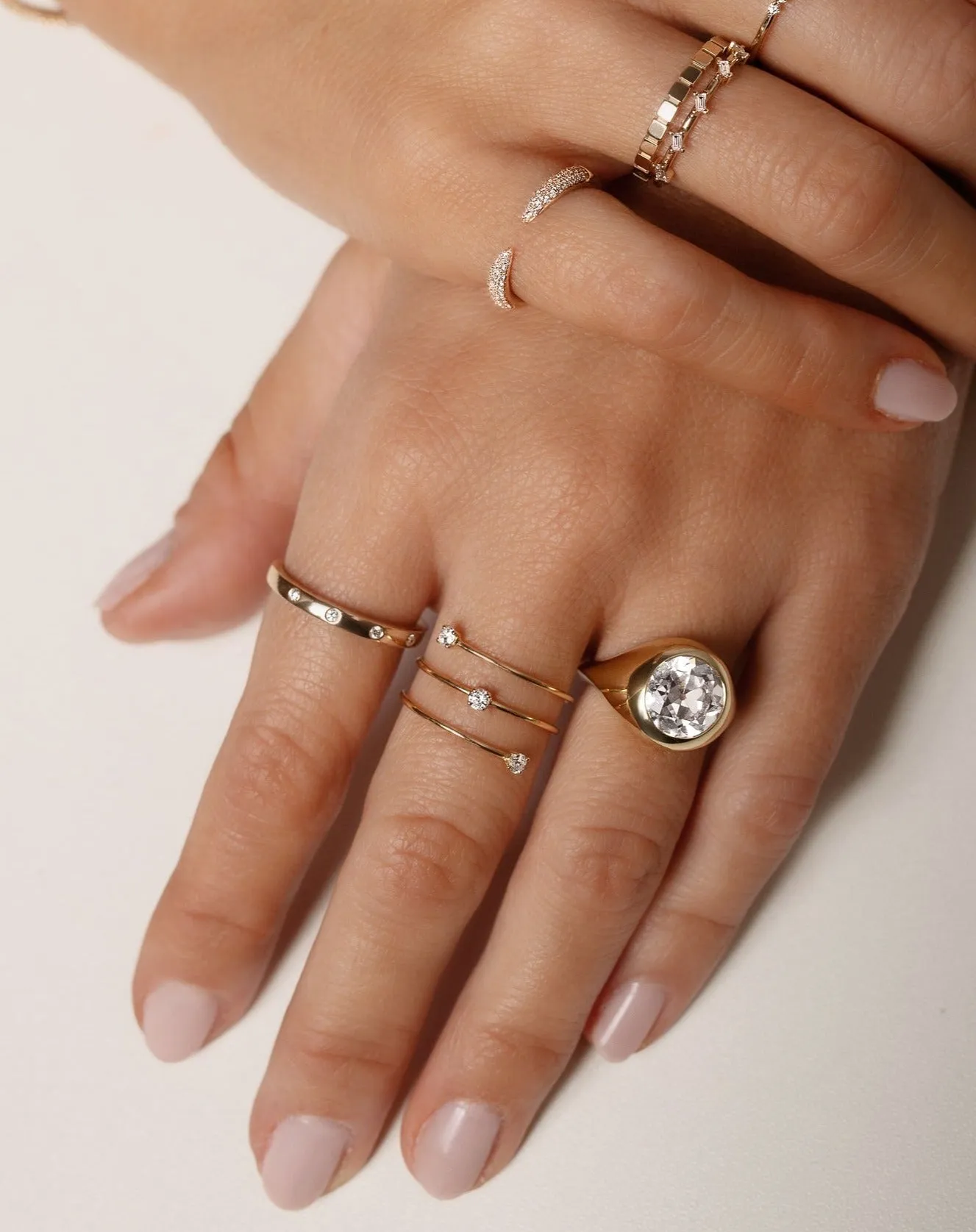 Inlay Diamond Ring