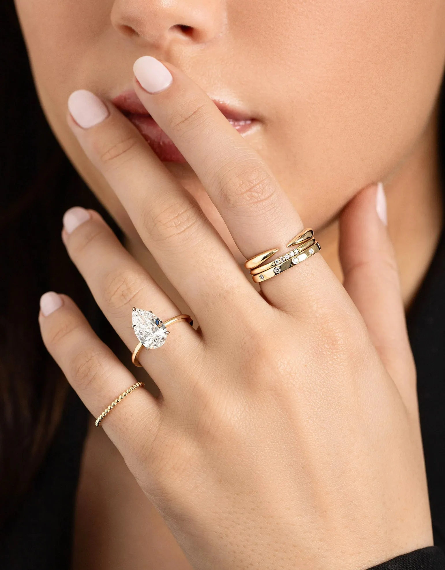 Inlay Diamond Ring