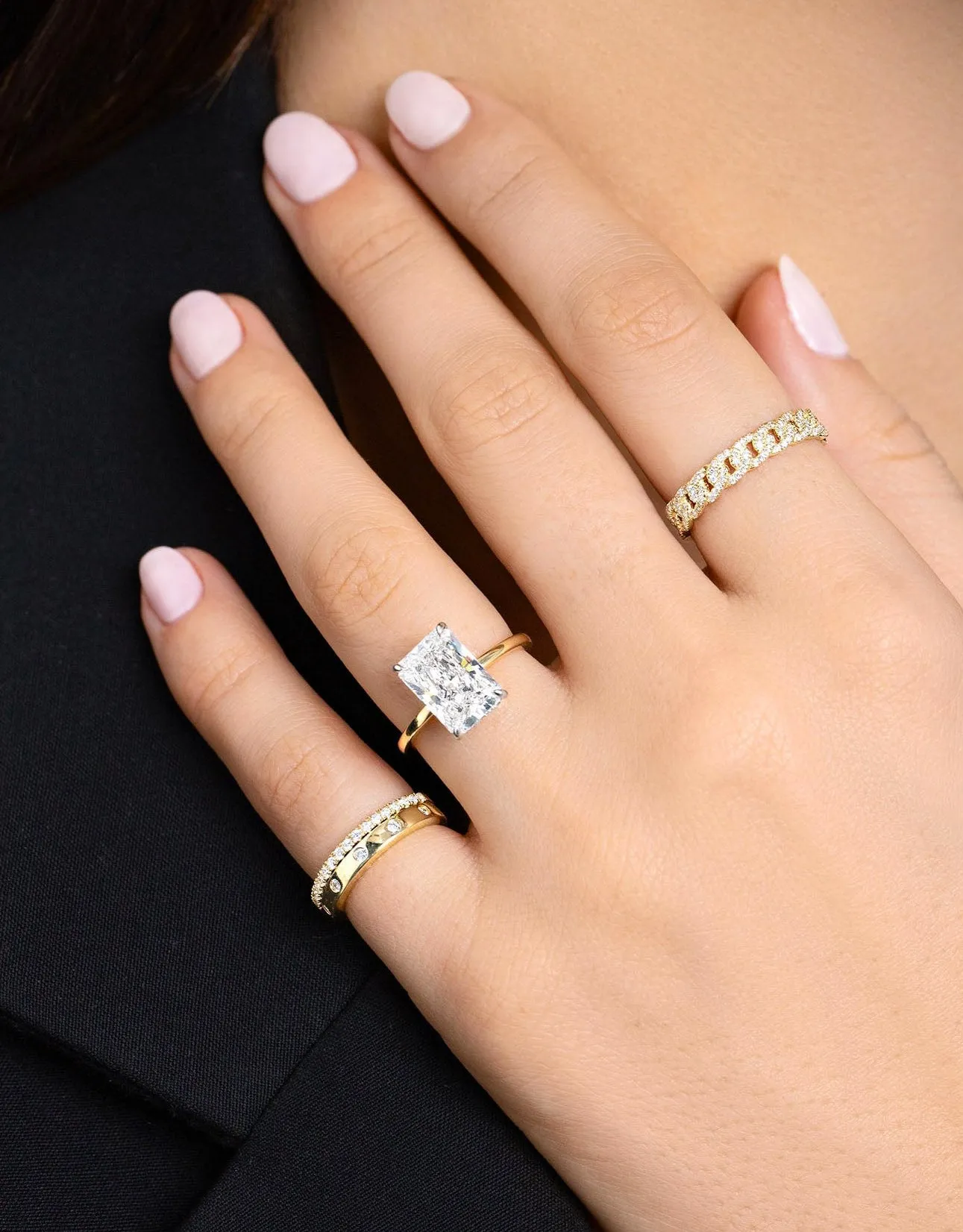 Inlay Diamond Ring