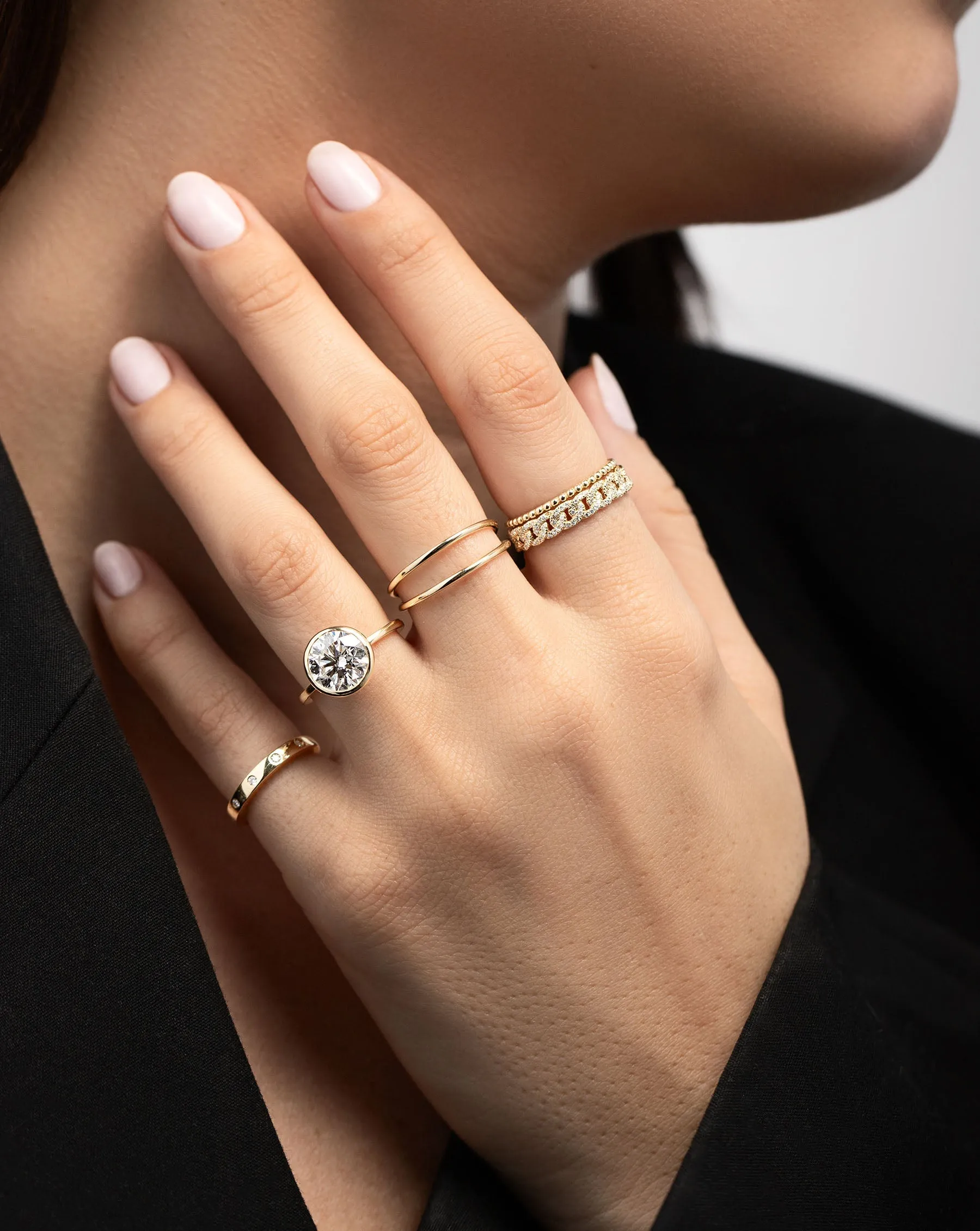 Inlay Diamond Ring