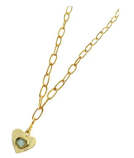Iris Basic Chain Collection Colombian Raw Emerald & 24k Gold Plated Chain