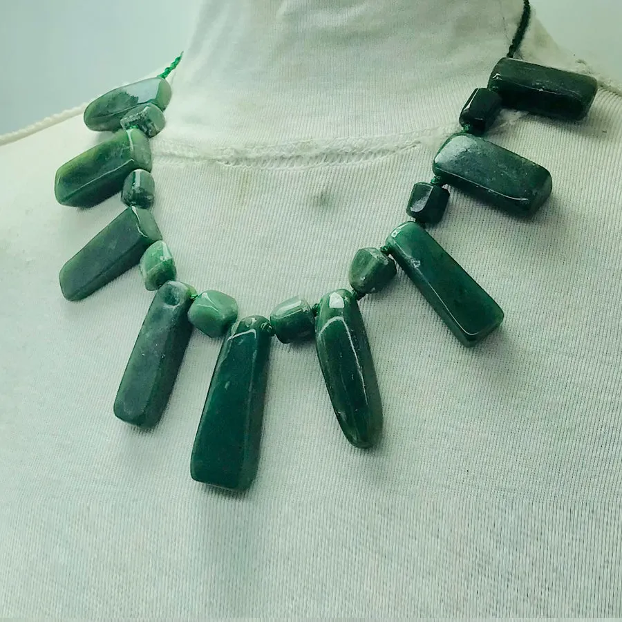 Jade Beaded Minimalist Bohemian Necklace
