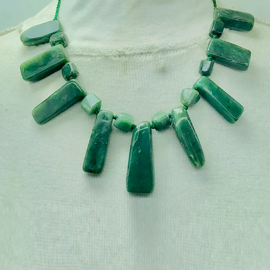 Jade Beaded Minimalist Bohemian Necklace