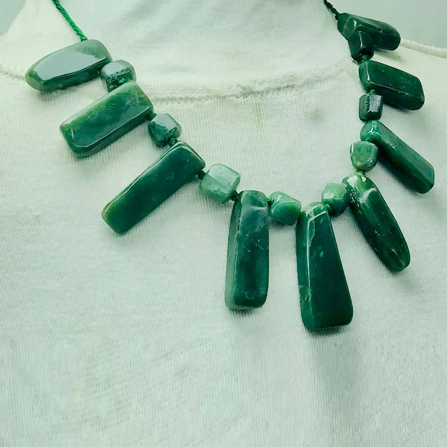 Jade Beaded Minimalist Bohemian Necklace