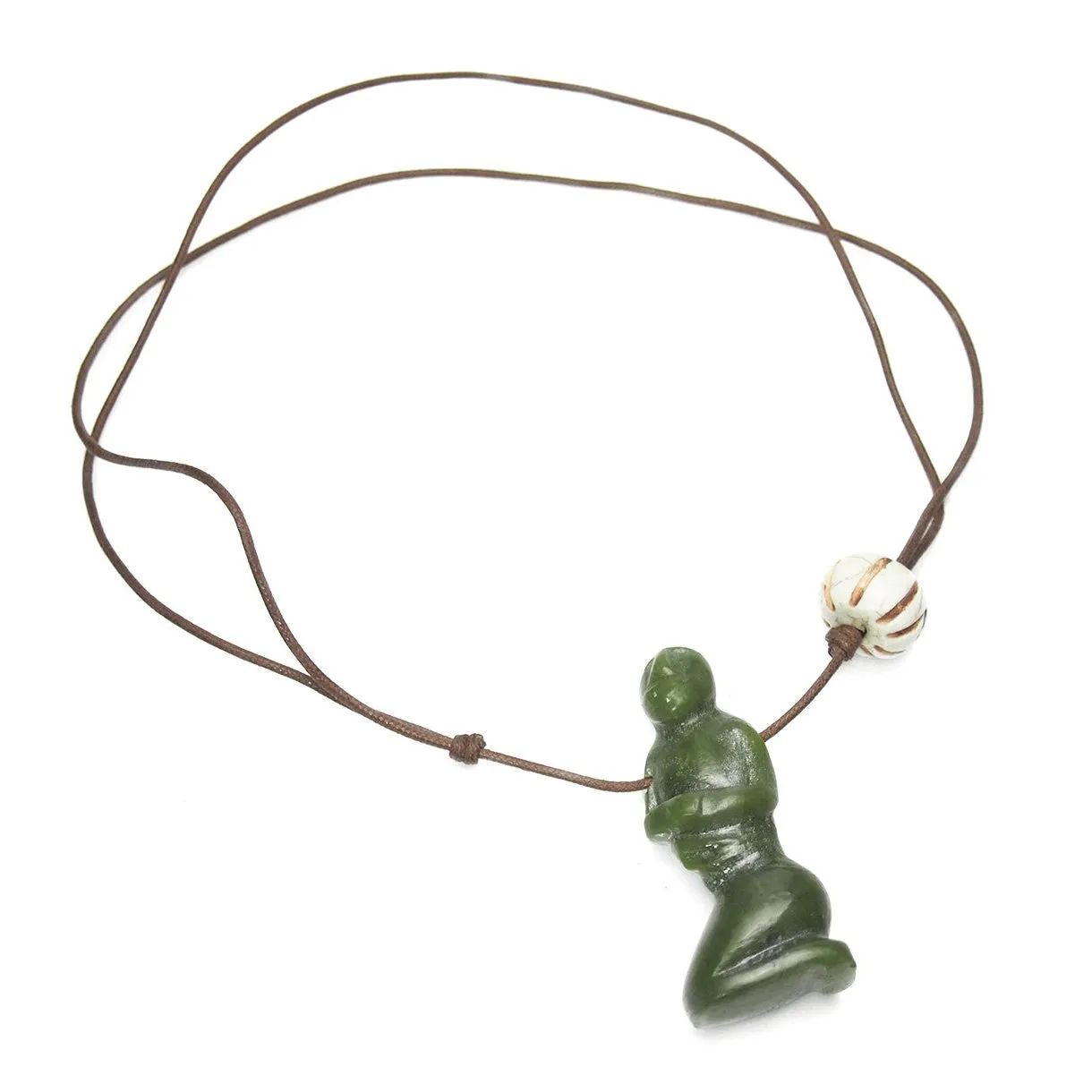Jade Kneeling Buddha Figure