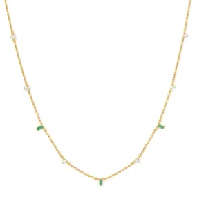 Jude Frances Emerald Floating Cluster Necklace