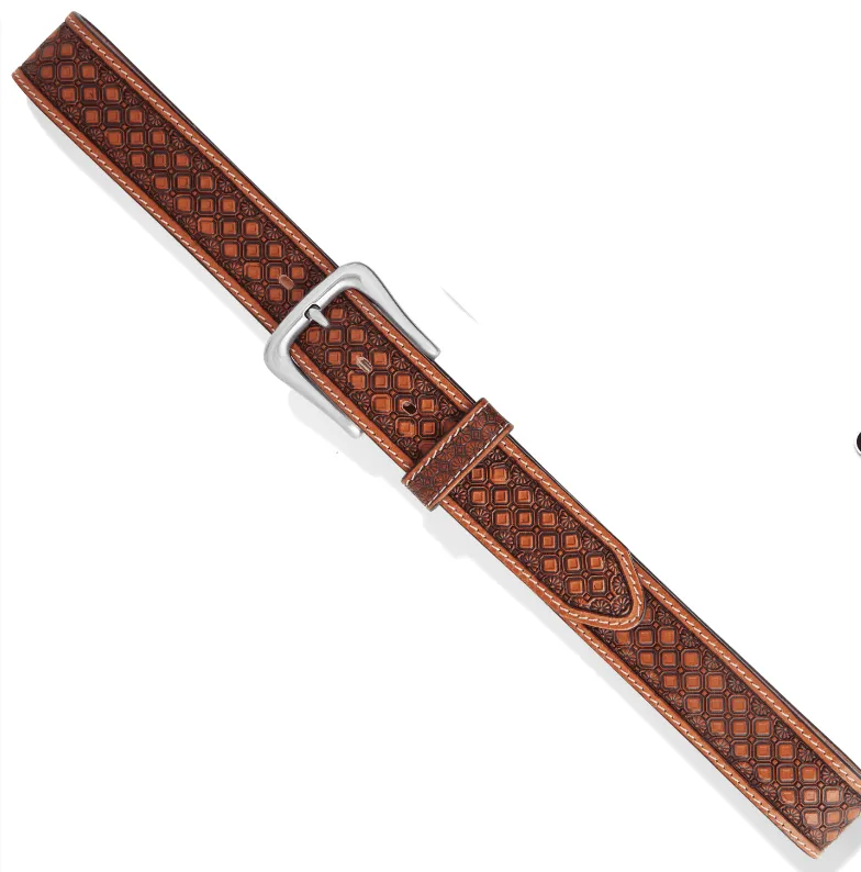 Justin Unisex Brown Saddle Creek Western Leather Belt C14104