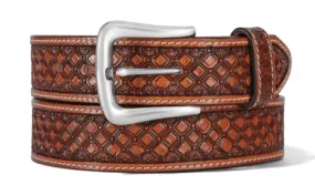 Justin Unisex Brown Saddle Creek Western Leather Belt C14104
