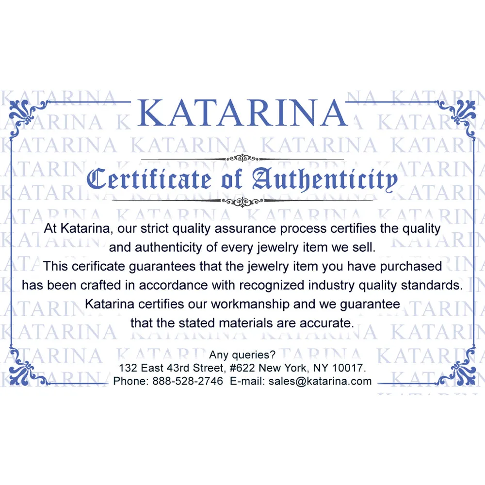 KATARINA Three Stone Diamond Fashion Pendant Necklace (1/4 cttw)