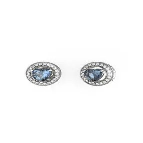 Ladies 10mm Solitaire Heart Crystal Stud Earrings UBE04669RHLS