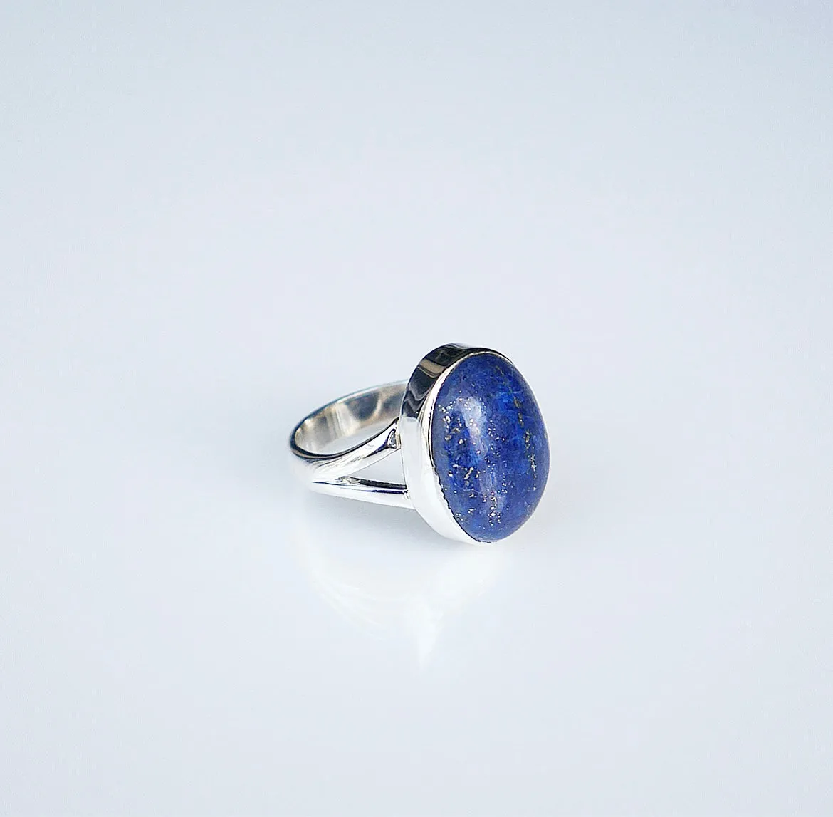 Lapis Lazuli Oval Dome Gemstone Ring