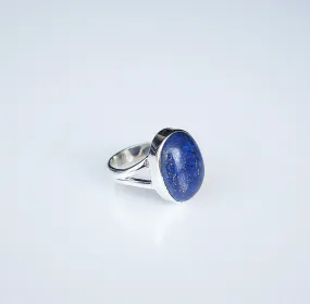 Lapis Lazuli Oval Dome Gemstone Ring