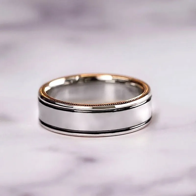 MAC175 Rose Gold Sparkling Zircon Luxury Engagement Ring
