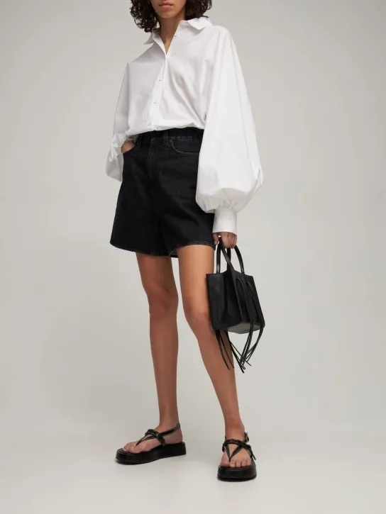 Made In Tomboy   Aisha cotton denim high rise shorts 