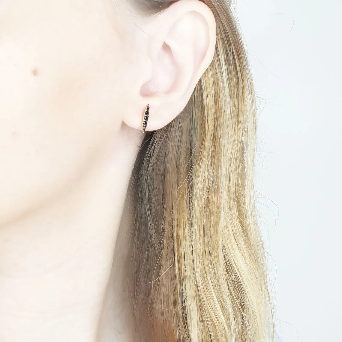 Marquise Black Diamond Earrings