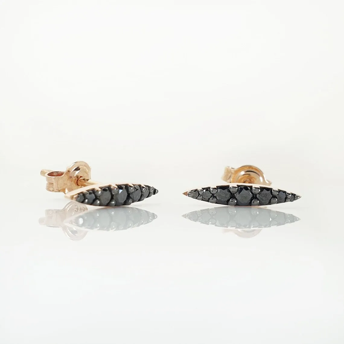 Marquise Black Diamond Earrings
