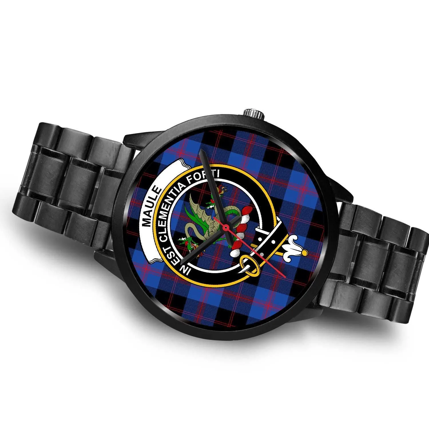 Maule Clan Badge Tartan Black Watch