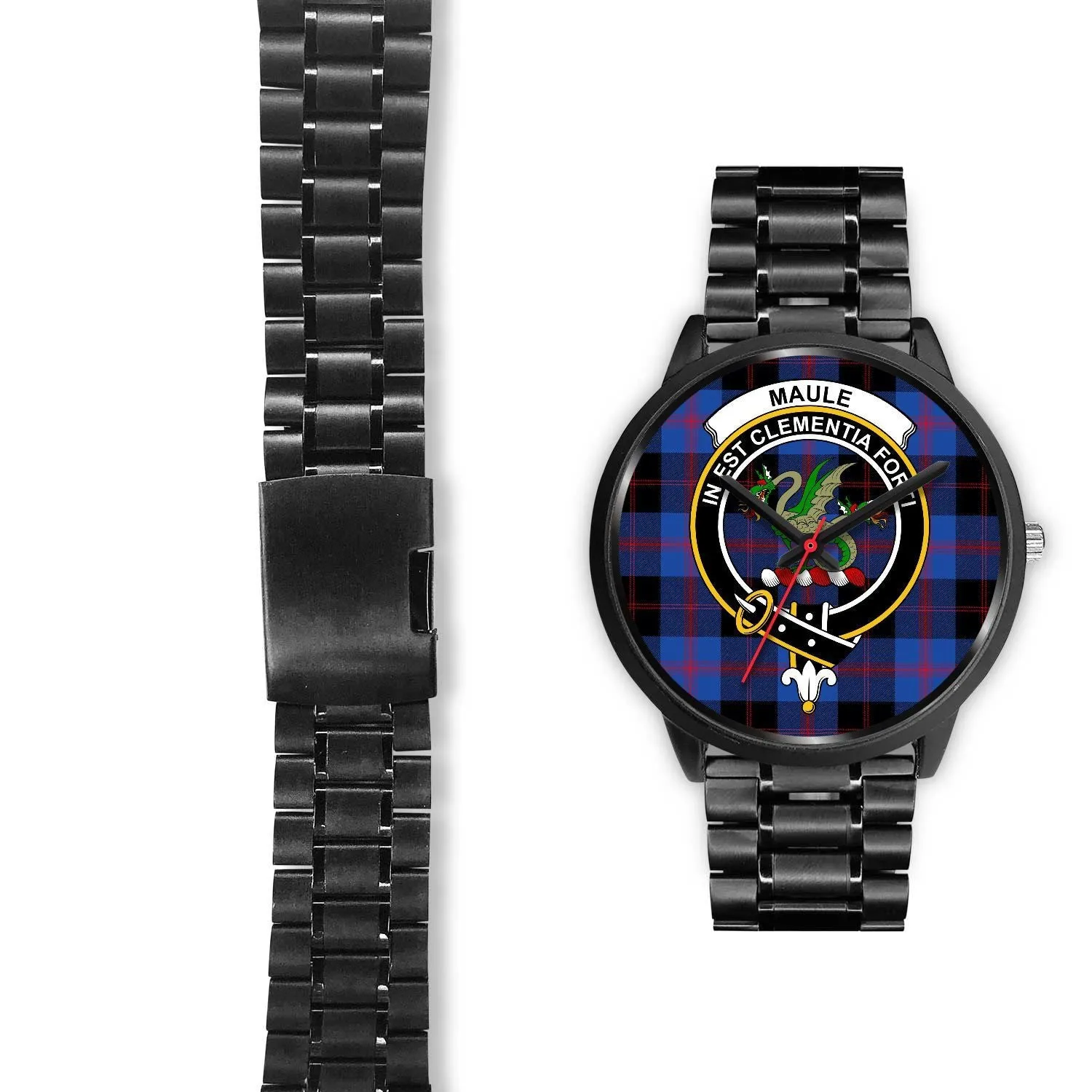 Maule Clan Badge Tartan Black Watch