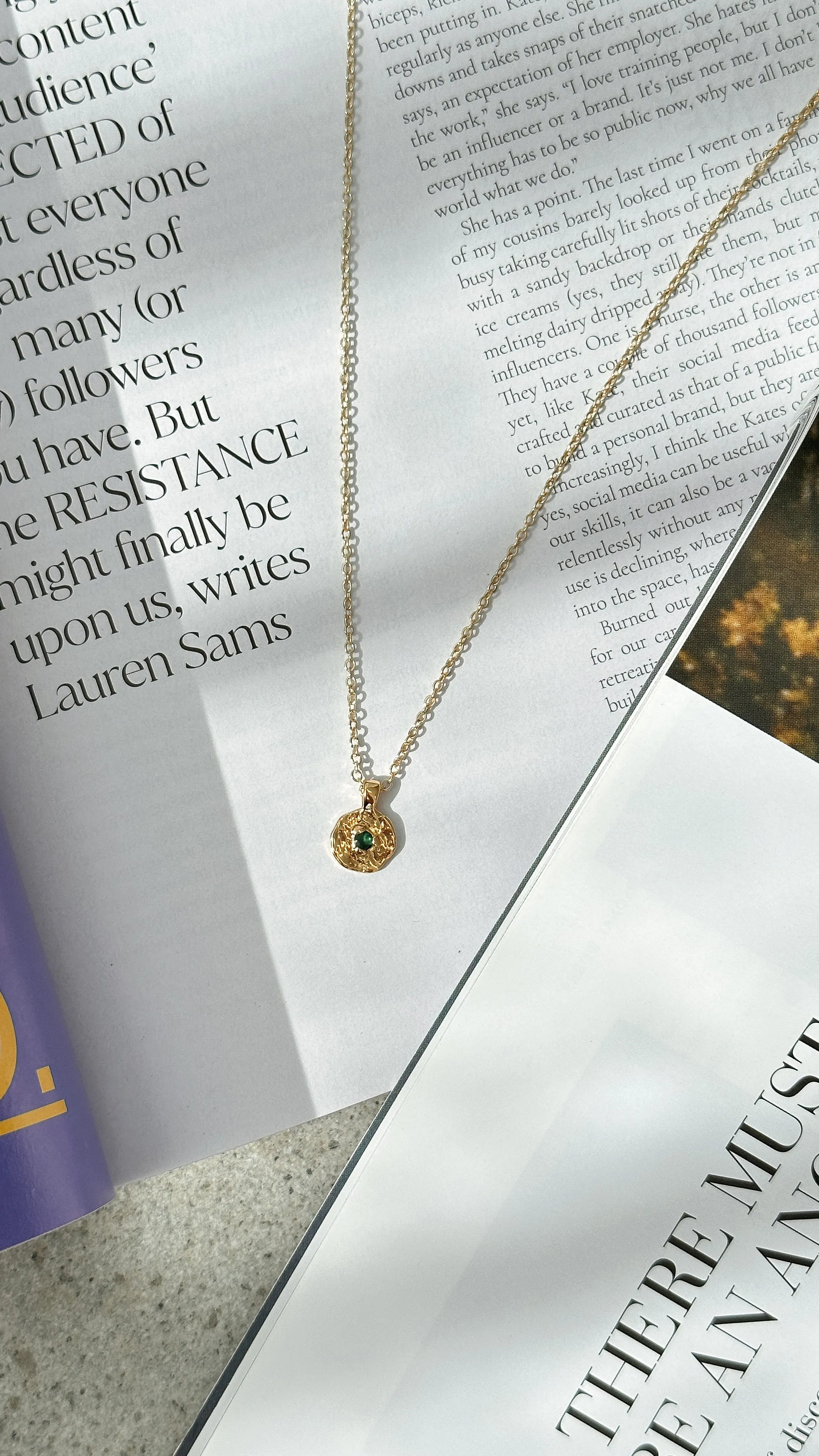 May Birthstone Necklace - Emerald