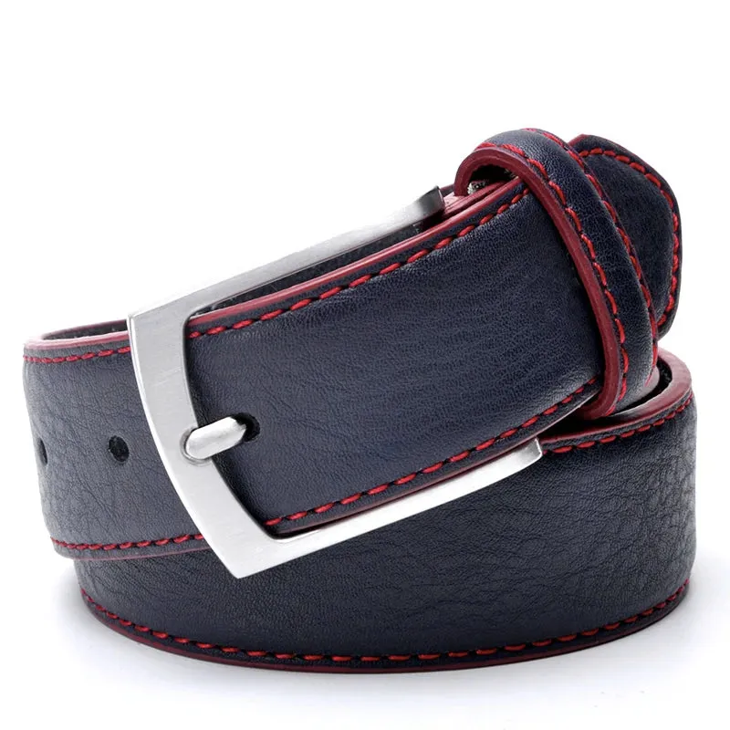 Men Leather Belt For Jeans Luxury Strap Western Designer Male Waist Trouser Belts Fashion Classic Vintage Pin Buckle