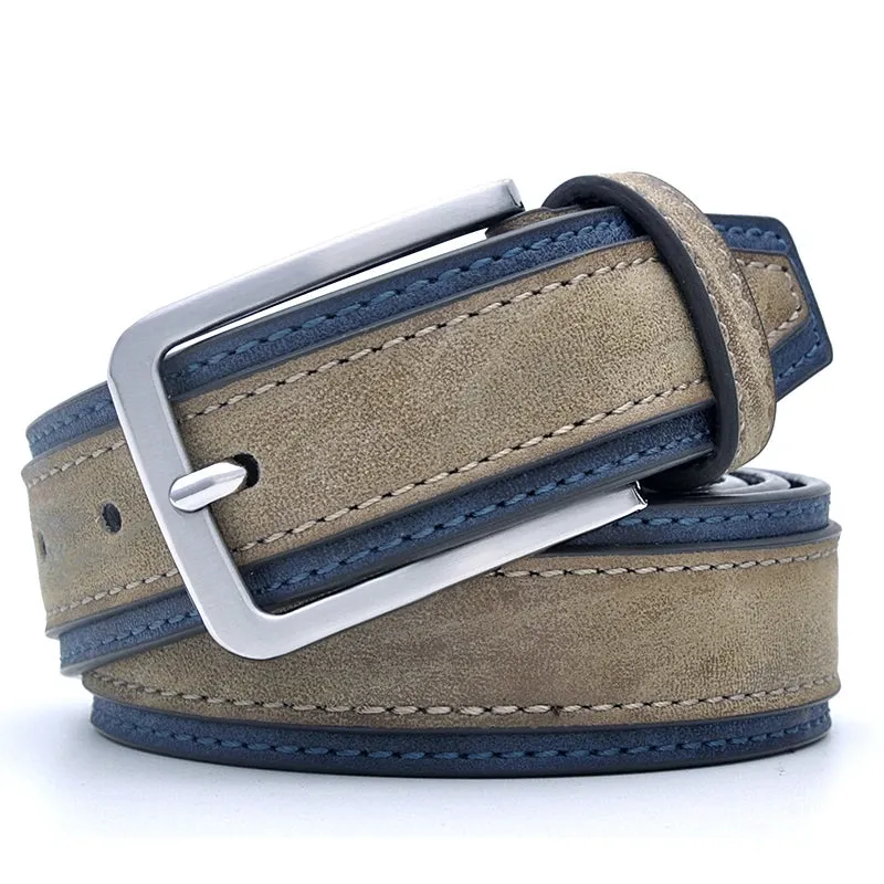Men Leather Belt For Jeans Luxury Strap Western Designer Male Waist Trouser Belts Fashion Classic Vintage Pin Buckle