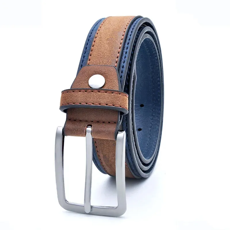 Men Leather Belt For Jeans Luxury Strap Western Designer Male Waist Trouser Belts Fashion Classic Vintage Pin Buckle