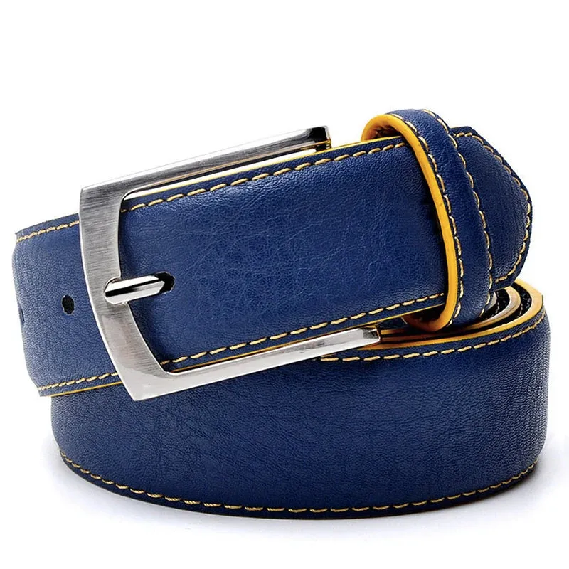Men Leather Belt For Jeans Luxury Strap Western Designer Male Waist Trouser Belts Fashion Classic Vintage Pin Buckle