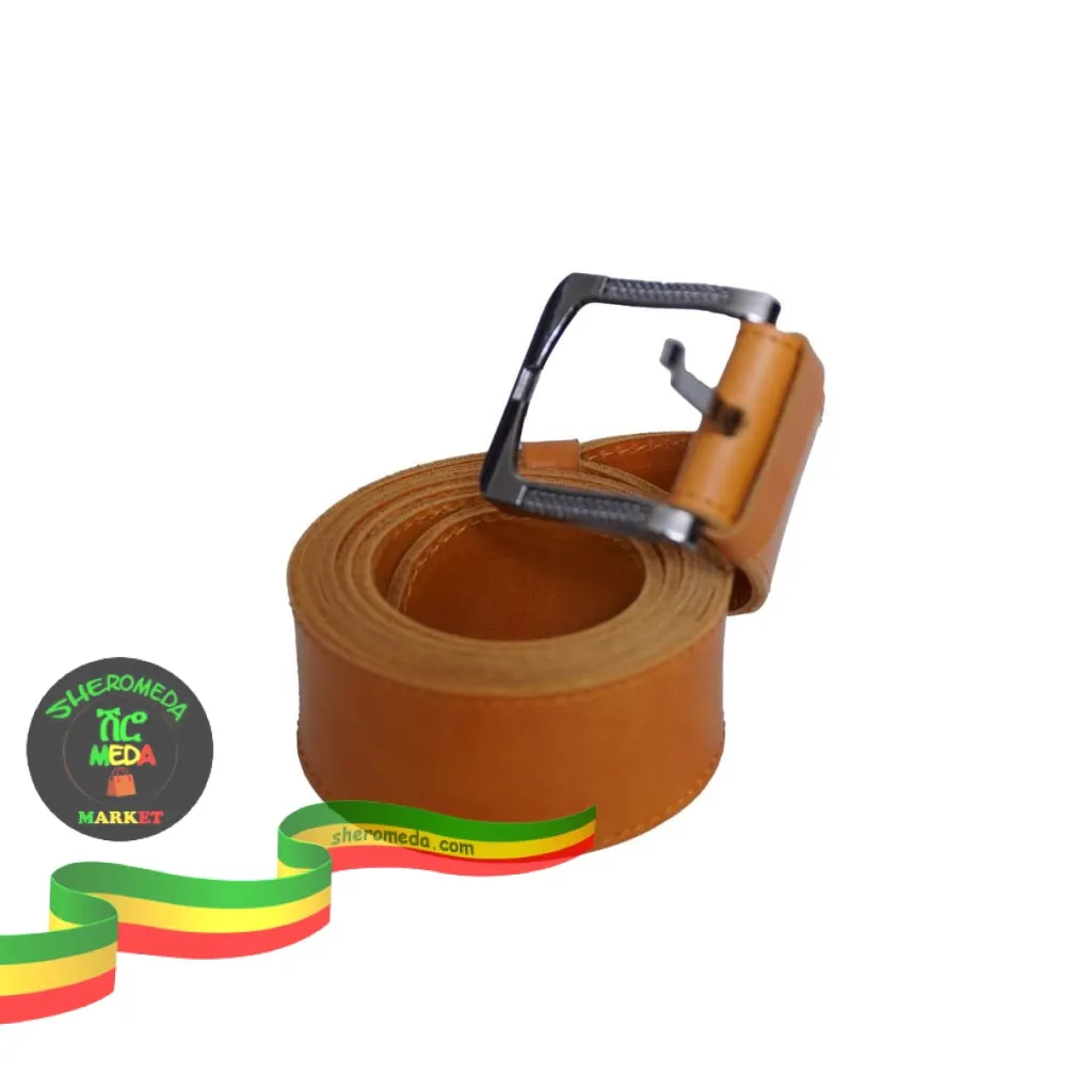 Men’s Casual Brown Leather Belt