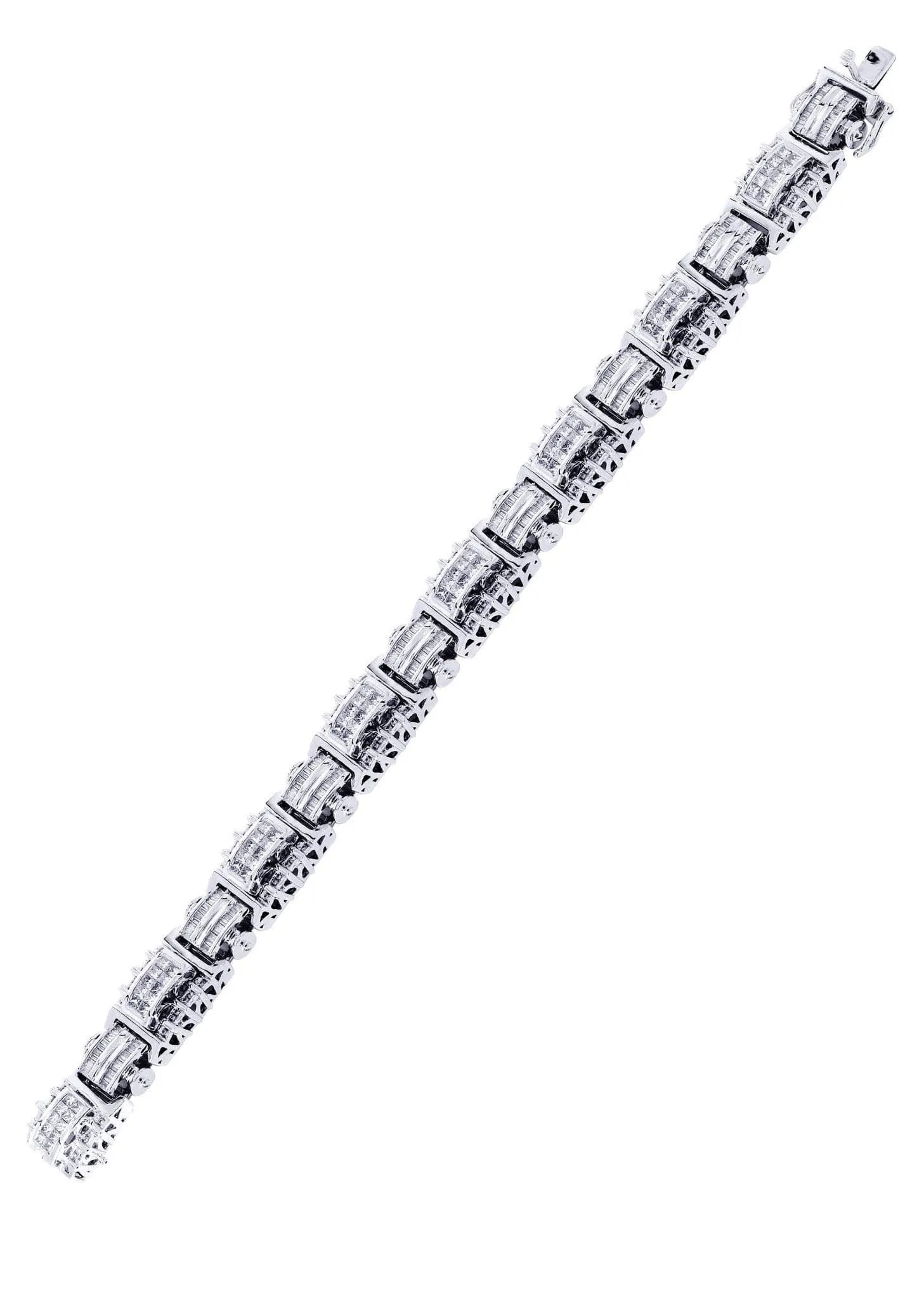 Mens Diamond Bracelet White Gold| 5.66 Carats| 54.41 Grams
